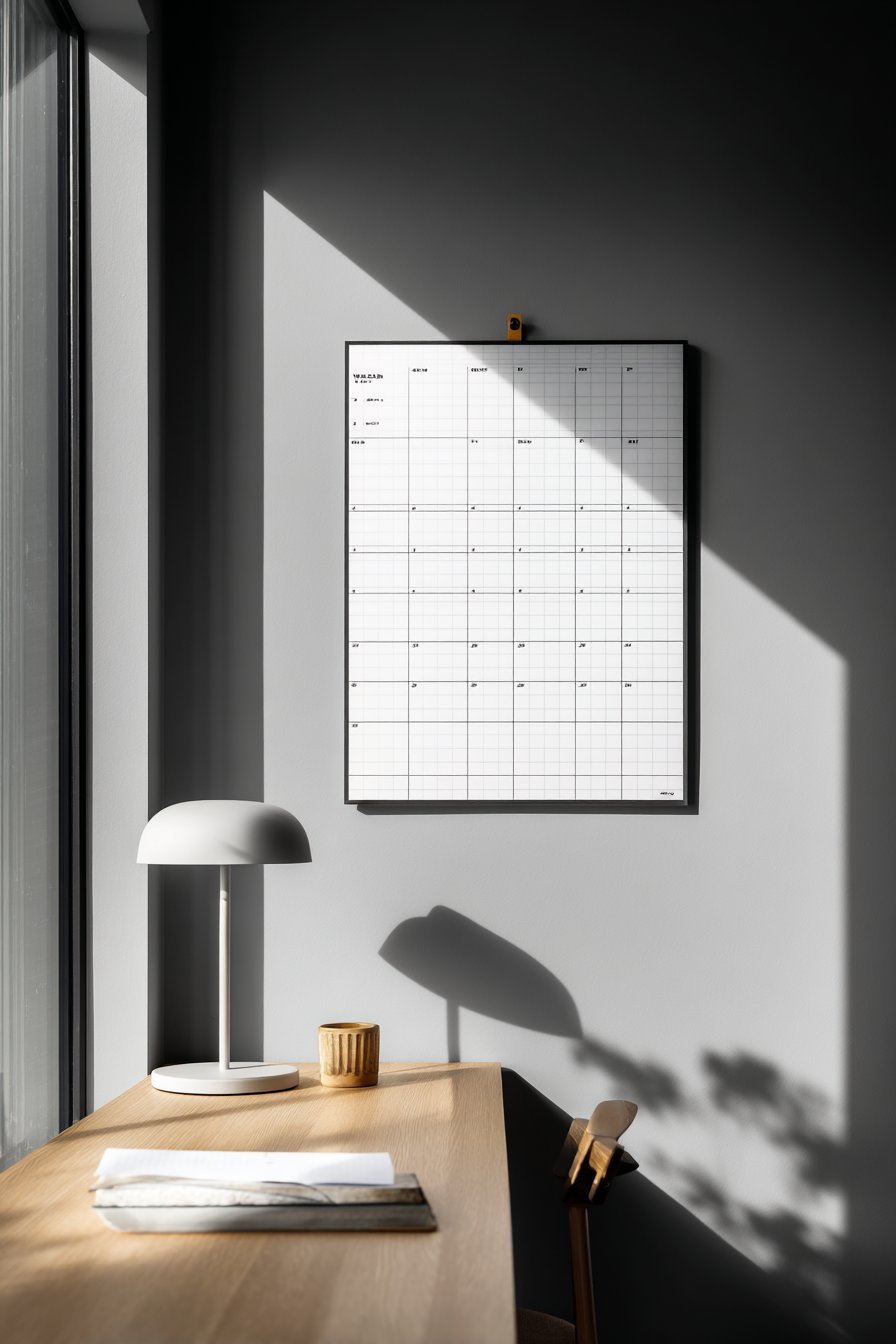 Large-Scale Monthly Wall Calendar