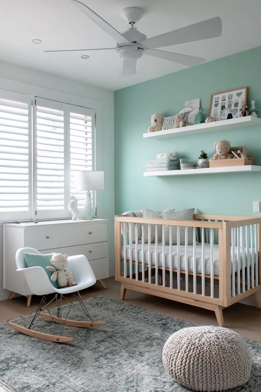 Complete Cohesive Mint Green Nursery