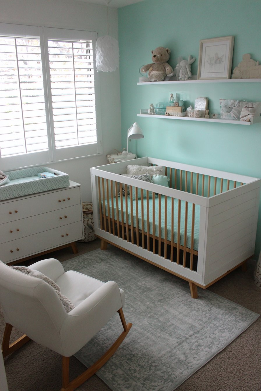 Complete Cohesive Mint Green Nursery