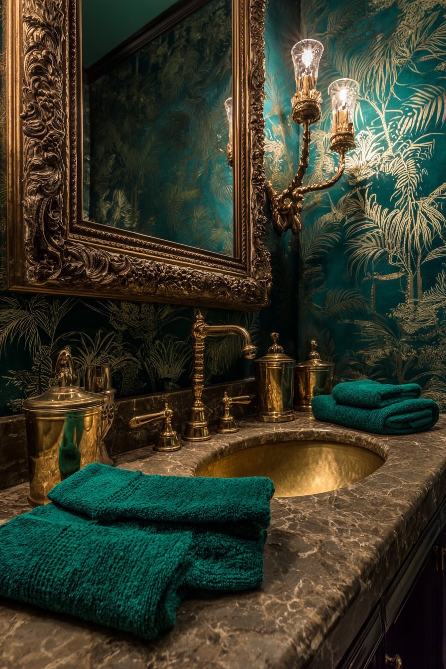 Maximalist Jewel-Tone Wallpaper