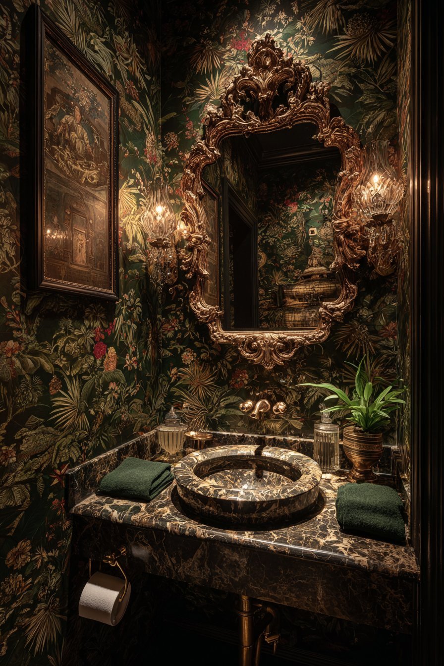 Maximalist Jewel-Tone Wallpaper