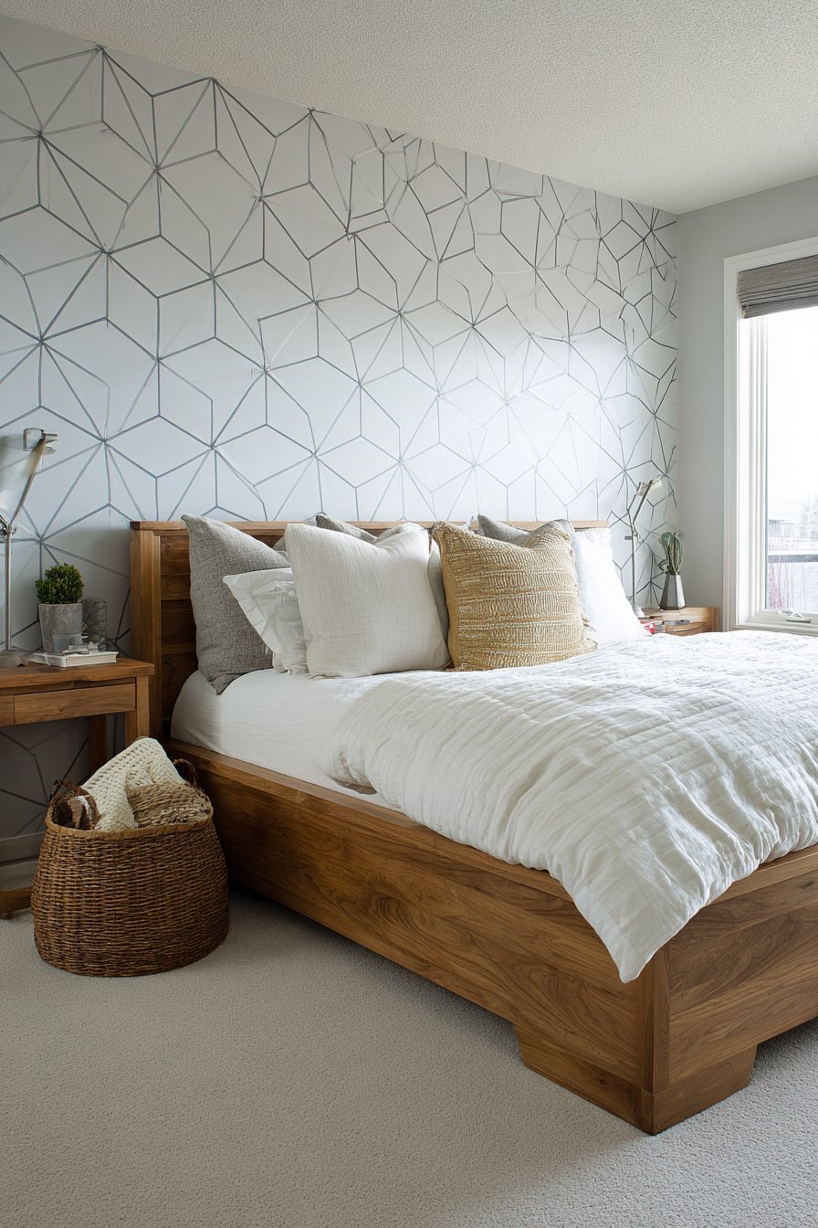 Contemporary Geometric Wall Decal Pattern