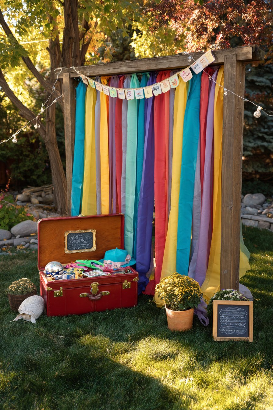 Vibrant Photo Booth Corner