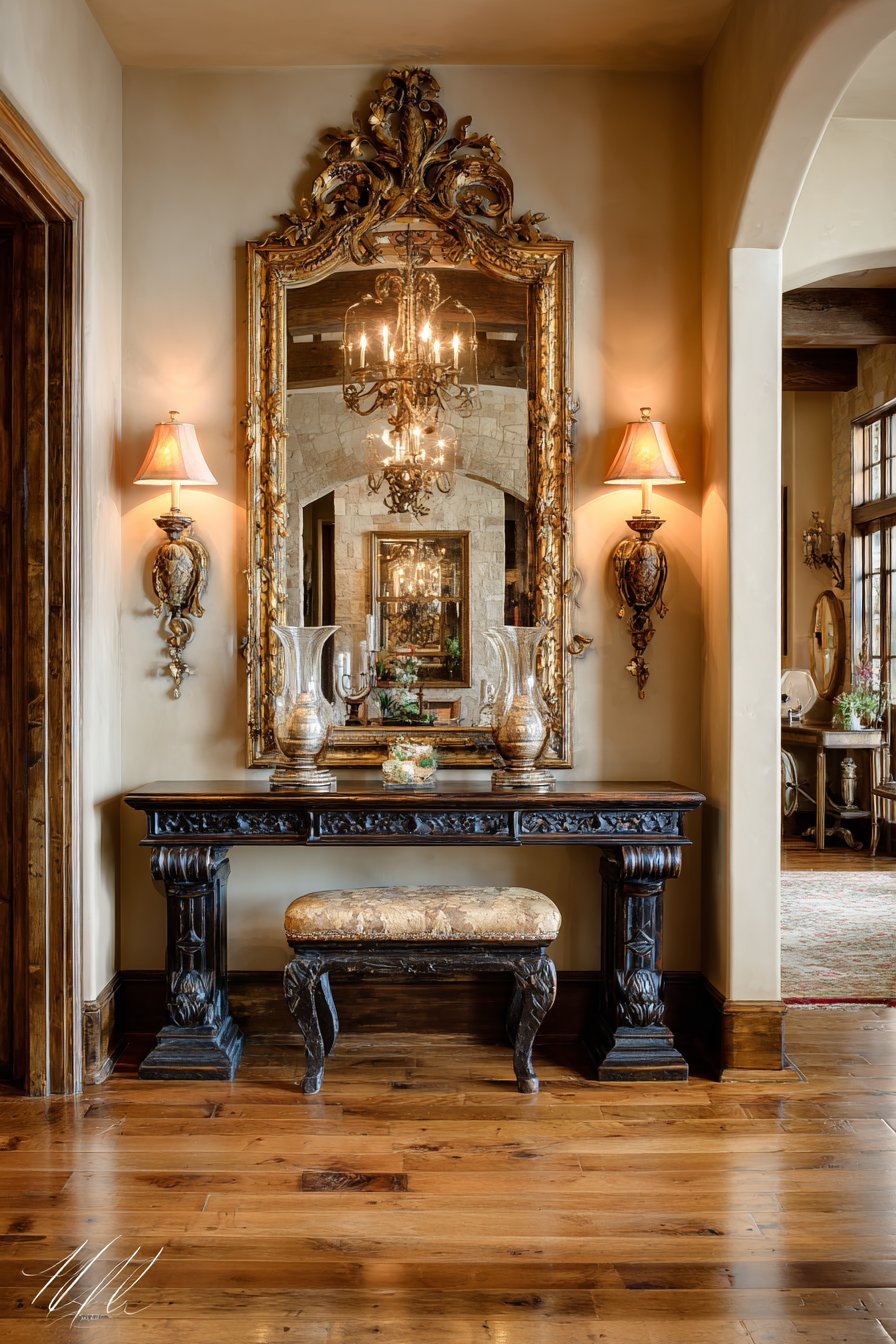 Traditional Ornate Gilded Mirror