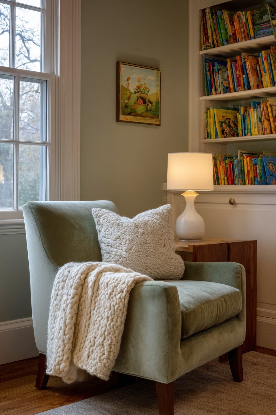 Cozy Pistachio Reading Nook