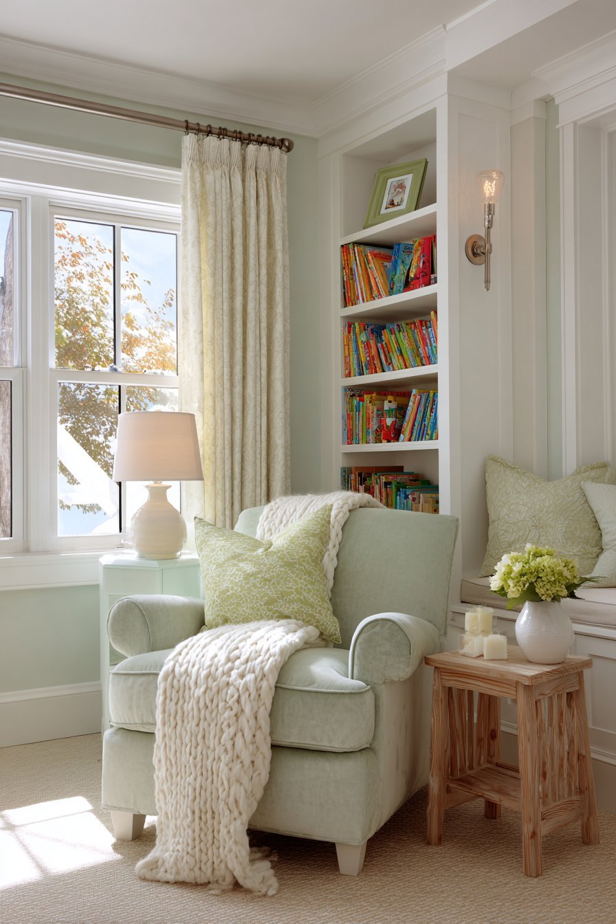 Cozy Pistachio Reading Nook