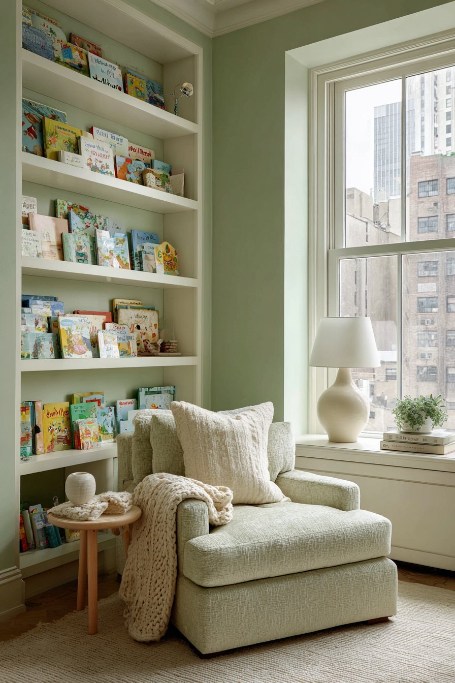 Cozy Pistachio Reading Nook