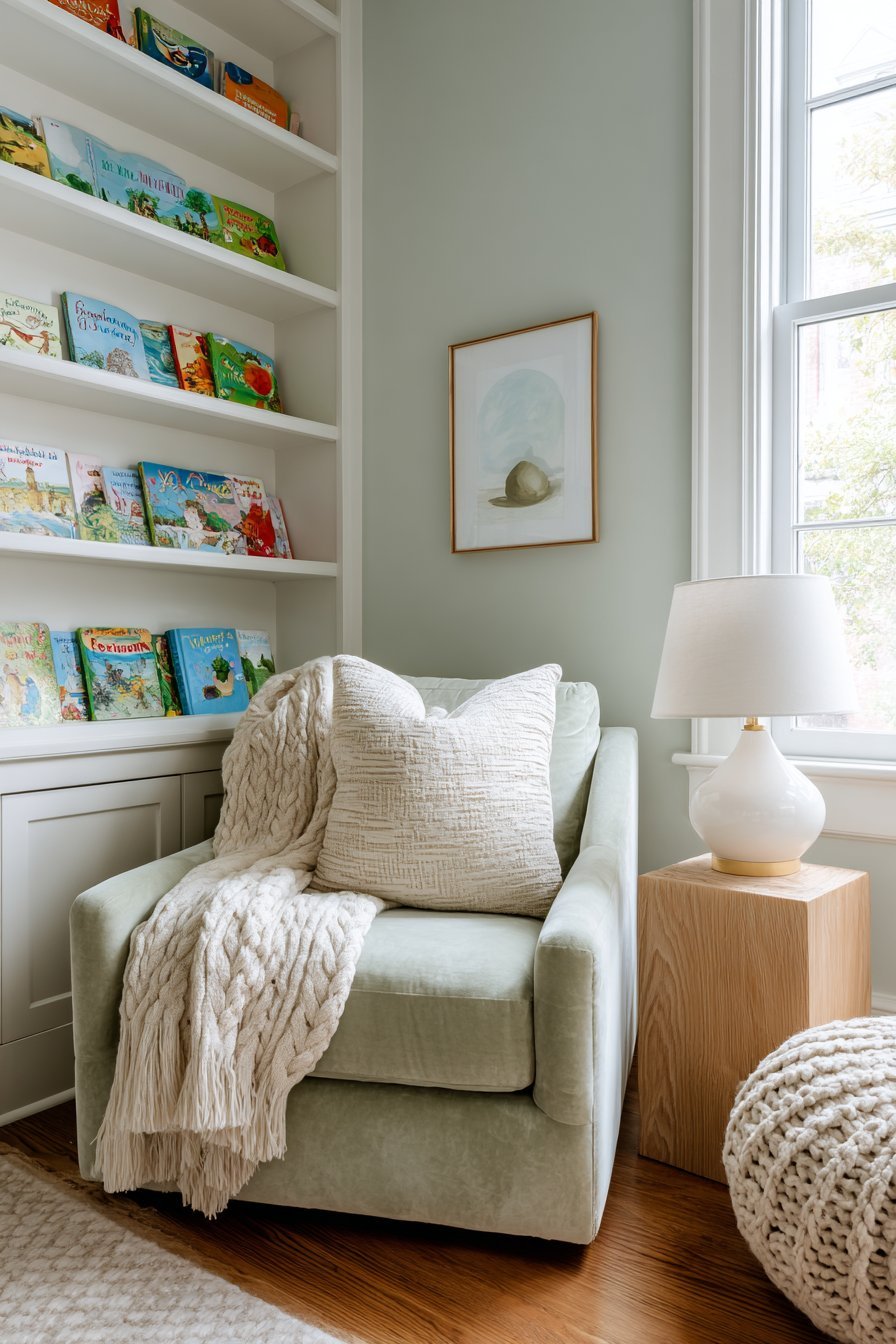 Cozy Pistachio Reading Nook