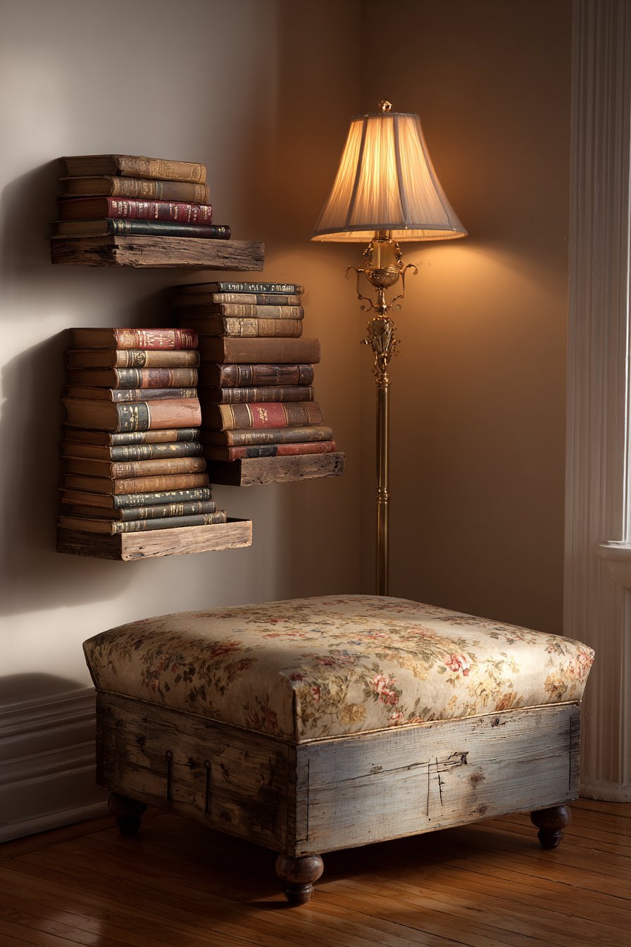 Reclaimed Wood Book Display