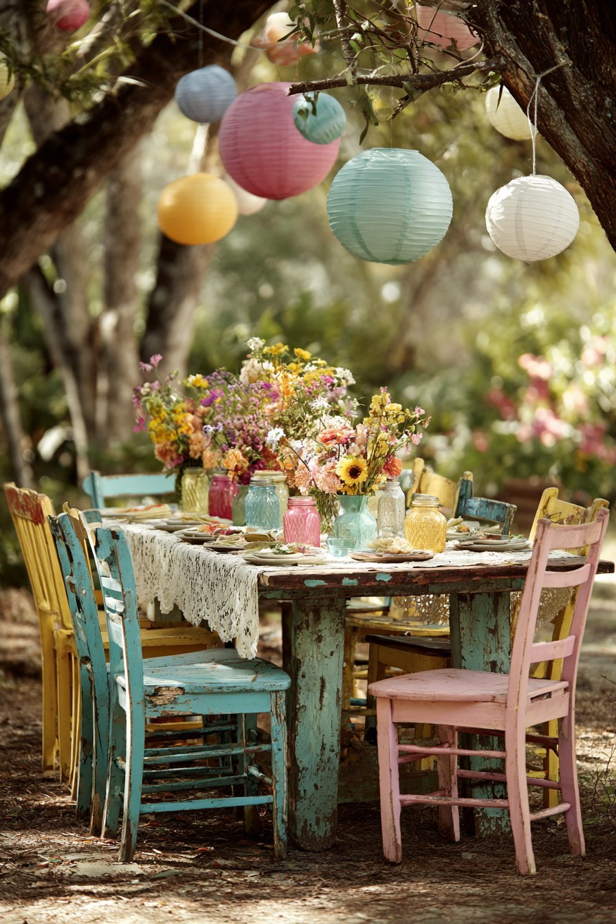 Pastel Chair Garden Dining