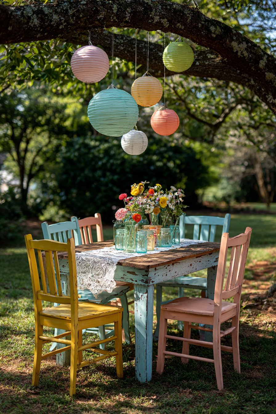 Pastel Chair Garden Dining