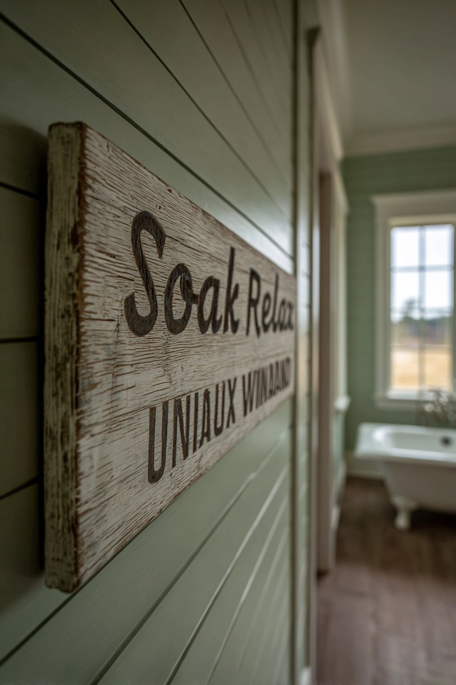 Rustic Typography on Sage Shiplap