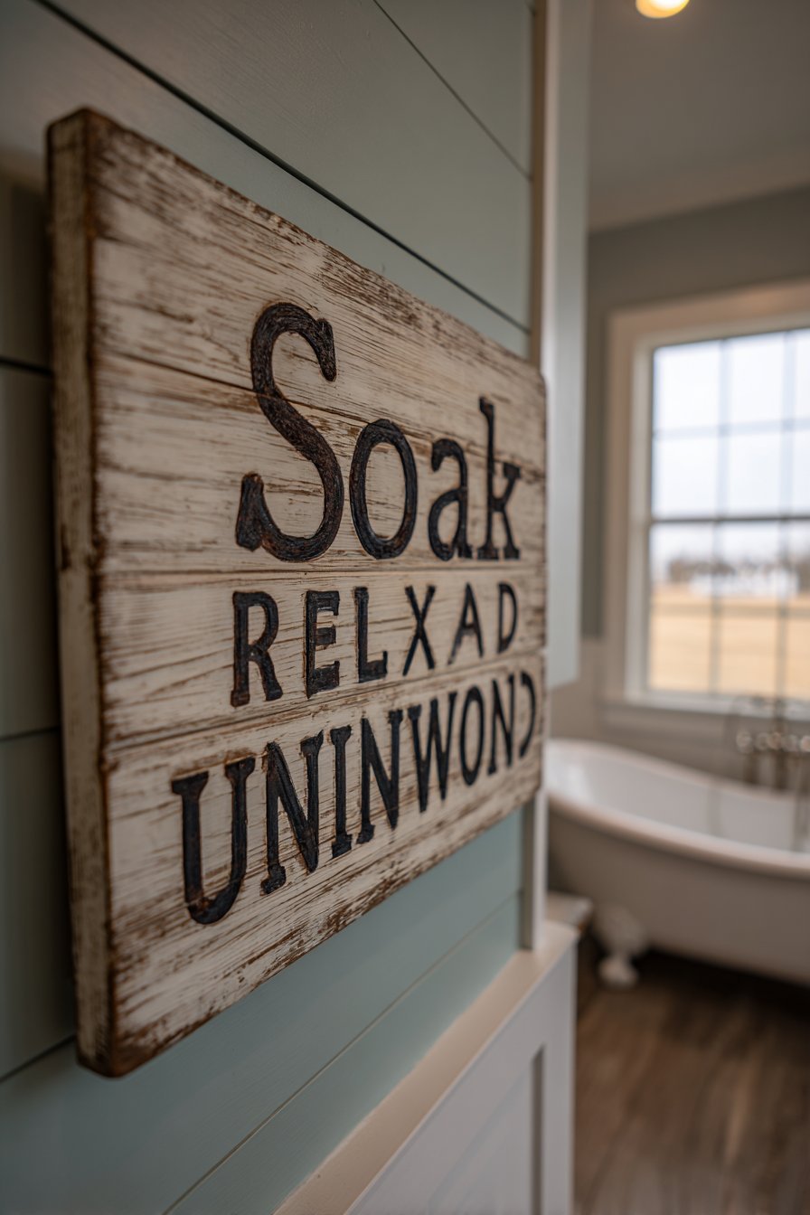Rustic Typography on Sage Shiplap
