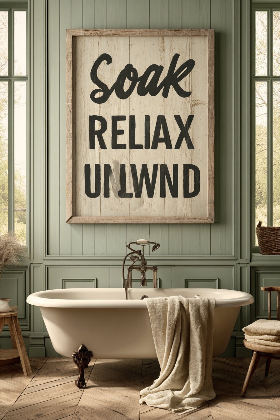 Rustic Typography on Sage Shiplap
