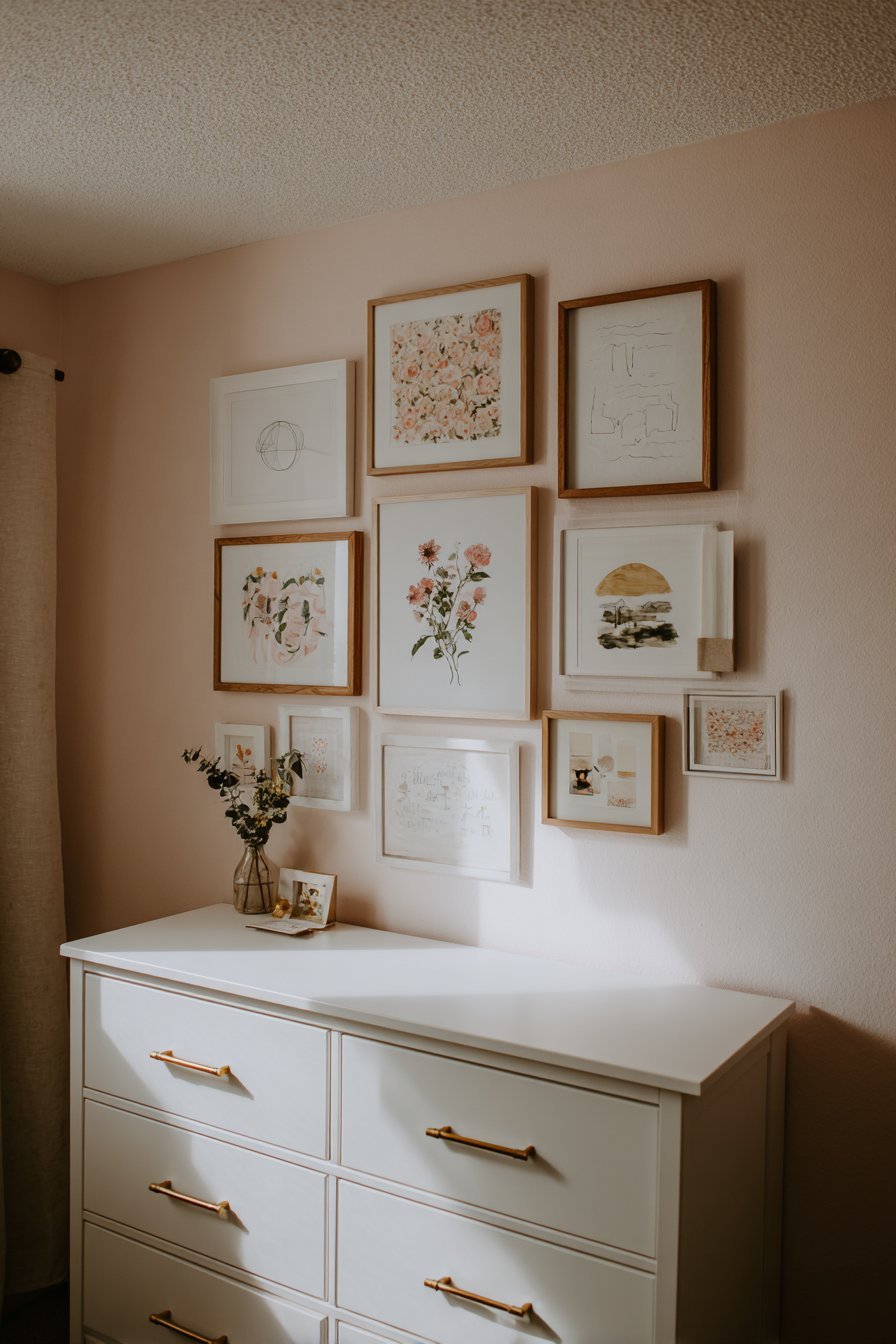 Sophisticated Blush Pink Gallery Wall