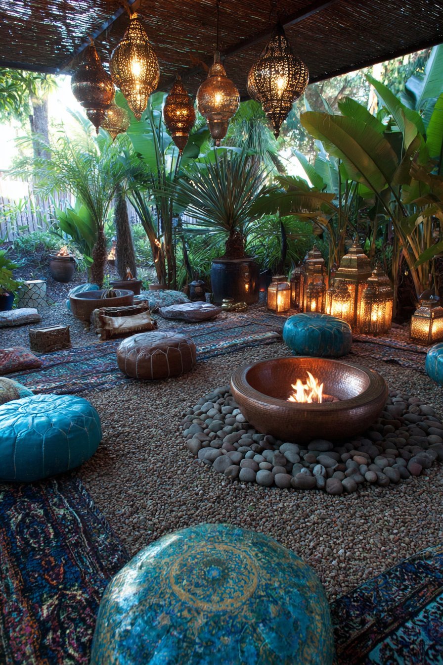 Moroccan Fire Pit Gathering Space