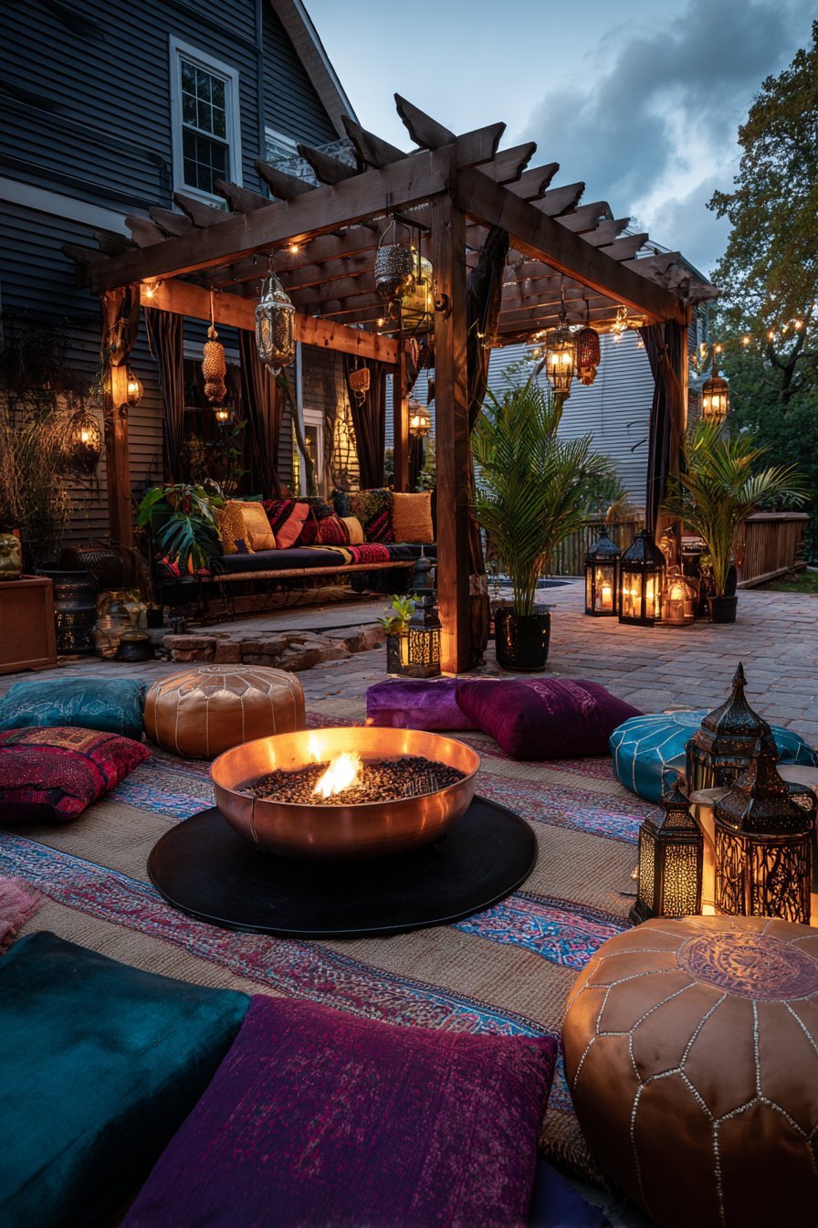 Moroccan Fire Pit Gathering Space