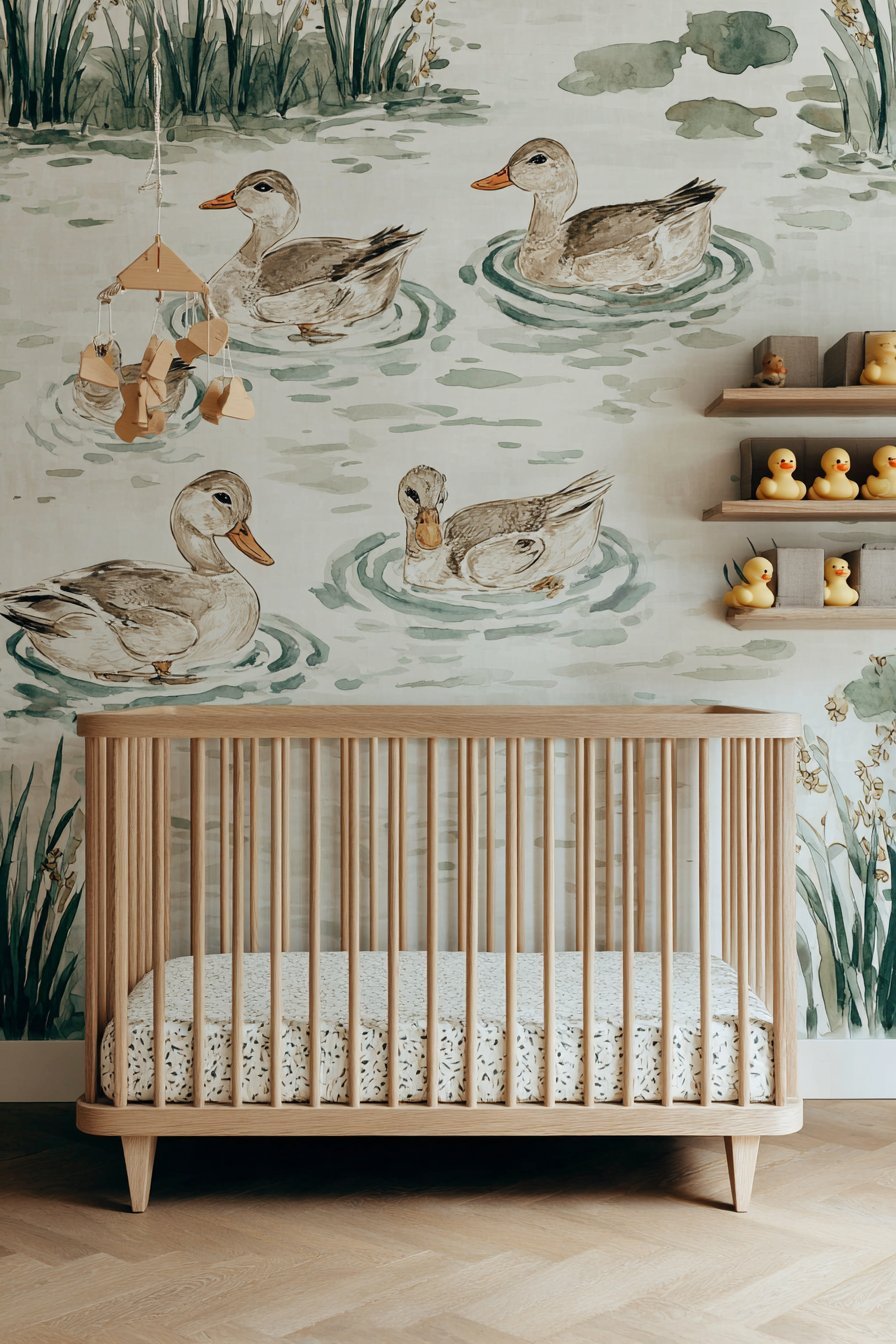 Modern Watercolor Wallpaper Statement