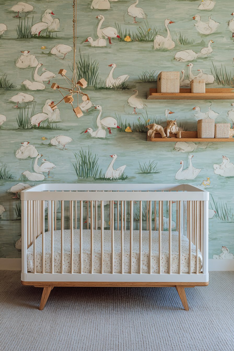 Modern Watercolor Wallpaper Statement