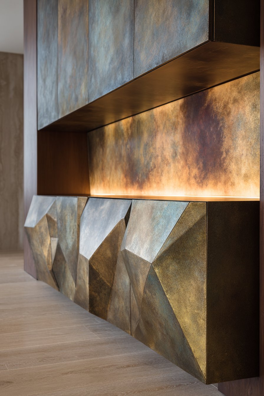 Sculptural Metal Relief Panels