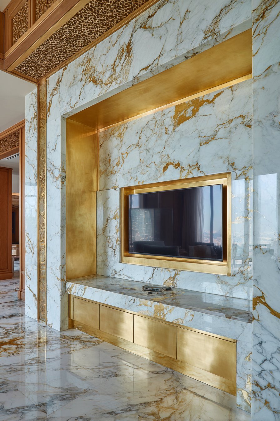 Luxury Calacatta Gold Marble Sophistication