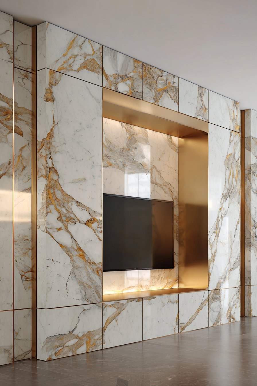 Luxury Calacatta Gold Marble Sophistication