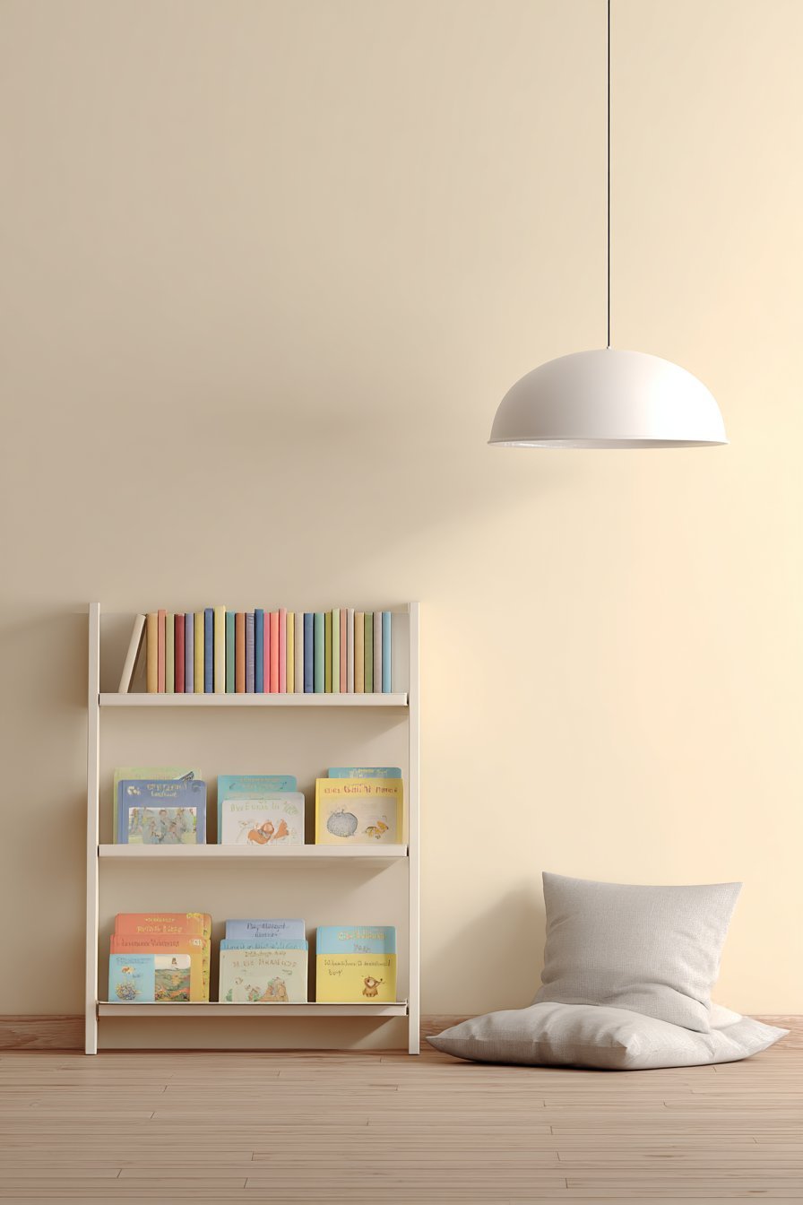 Low Bookshelf Reading Nook Design
