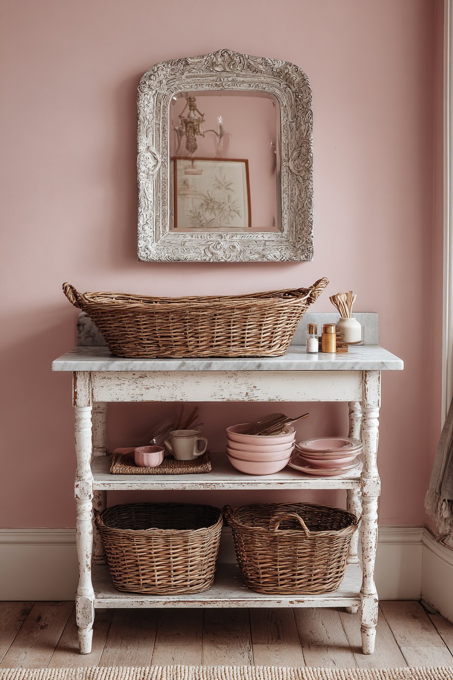 Converted Washstand Changing Station