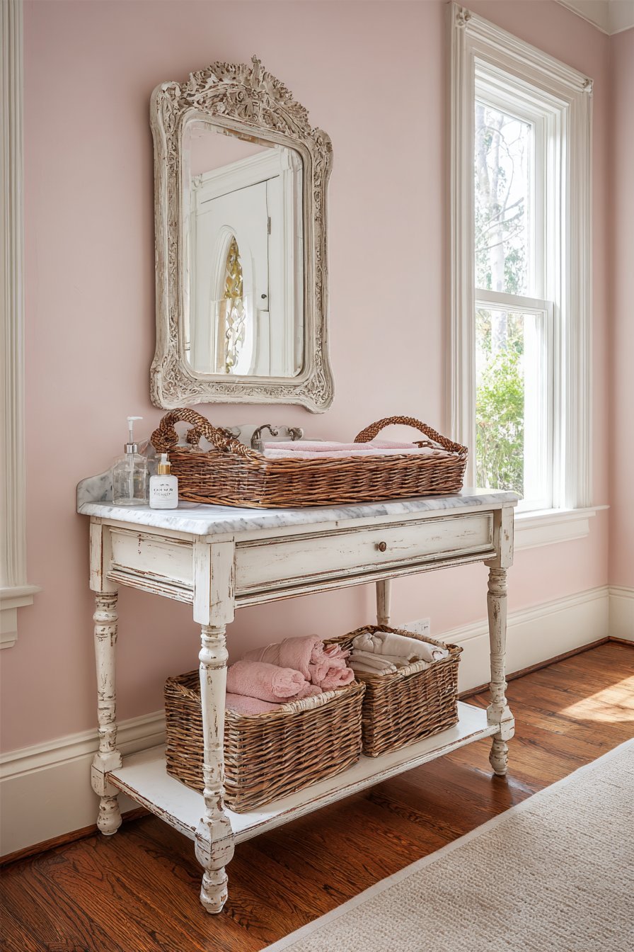 Converted Washstand Changing Station