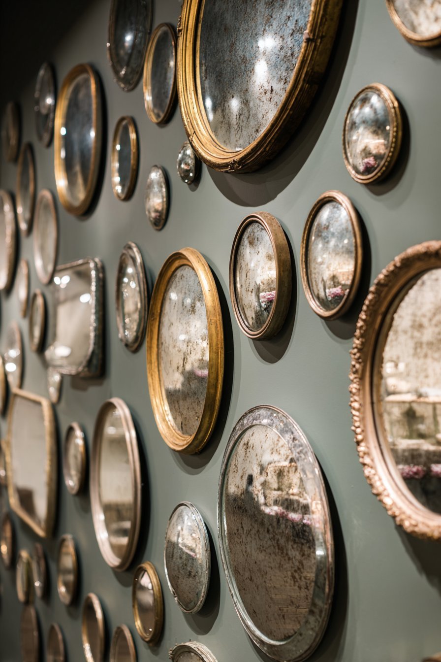 Asymmetrical Antique Mirror Collection