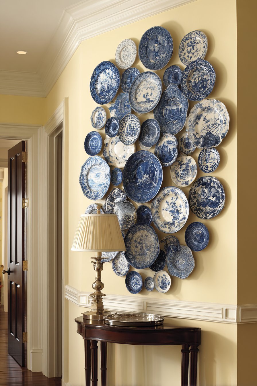 Vintage Plate Collection Display