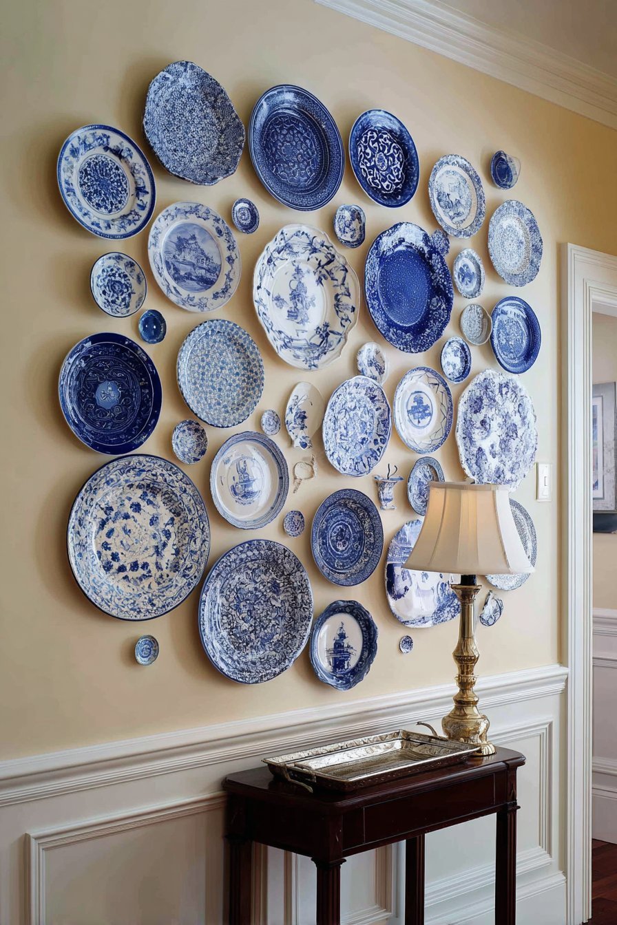 Vintage Plate Collection Display
