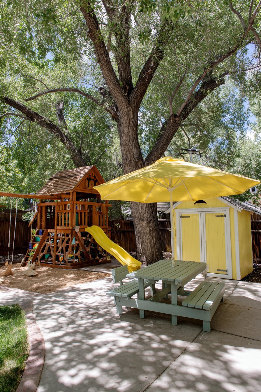 Family-Friendly Multi-Zone Play Yard