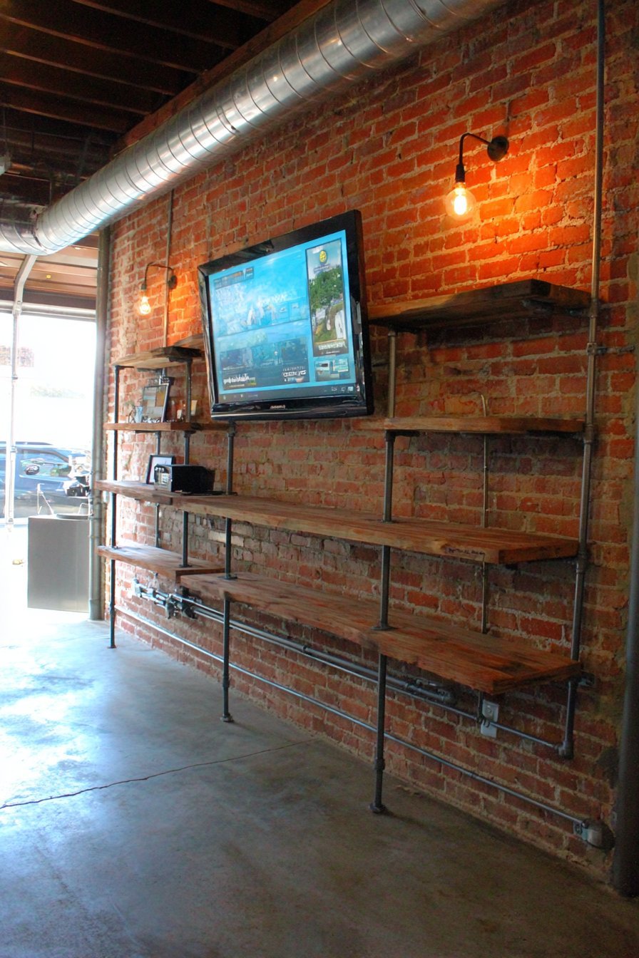 Industrial Exposed Brick and Steel Frame