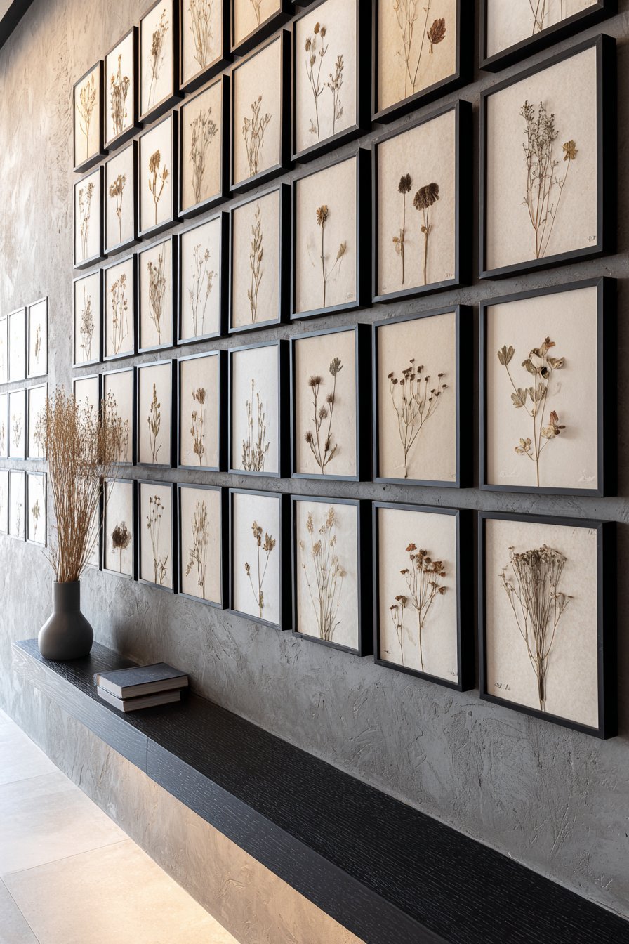 Botanical Grid Display with Picture Ledge