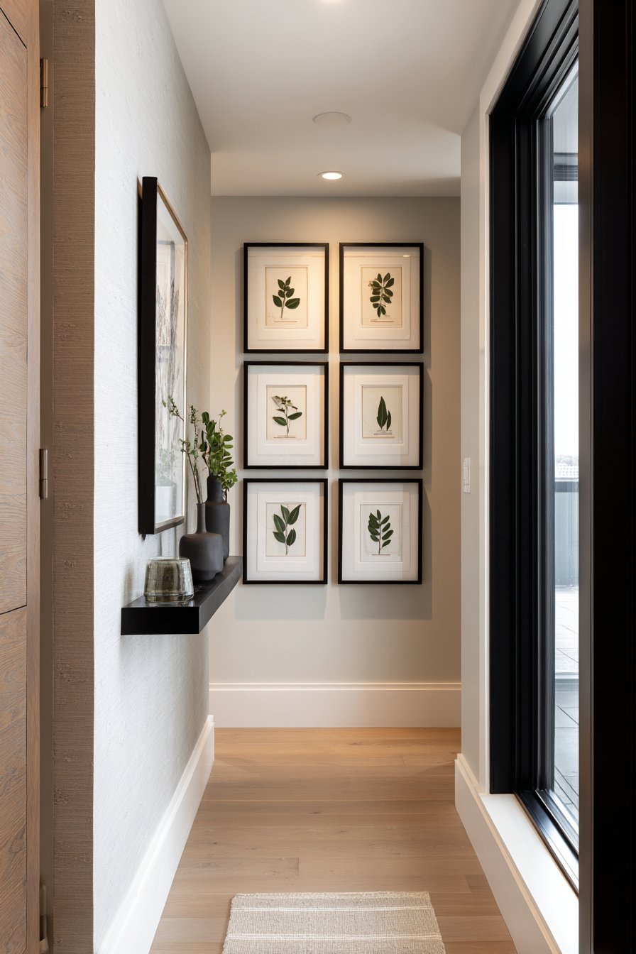 Botanical Grid Display with Picture Ledge