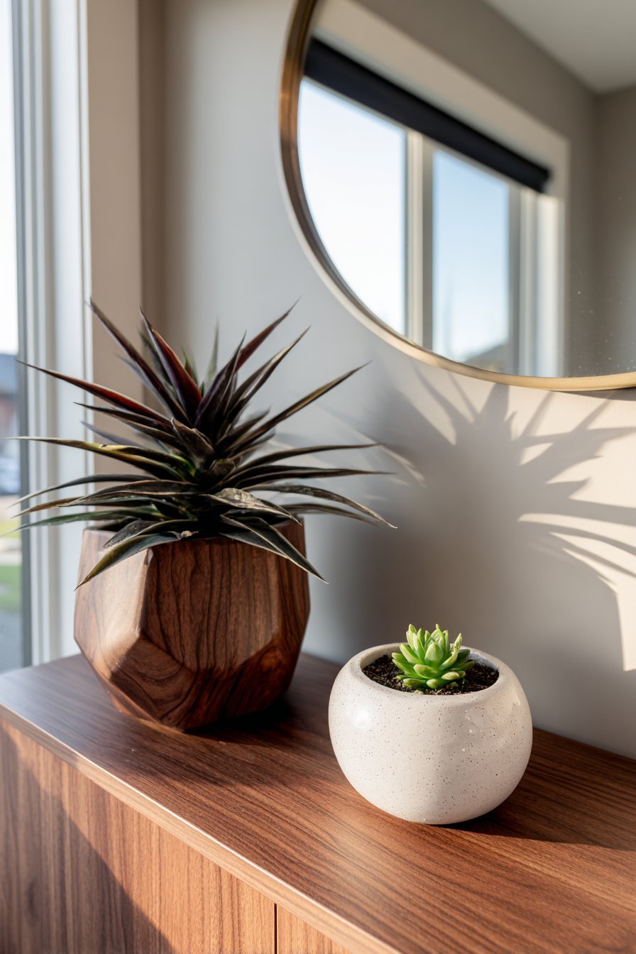 Contemporary Entryway Mirror Statement