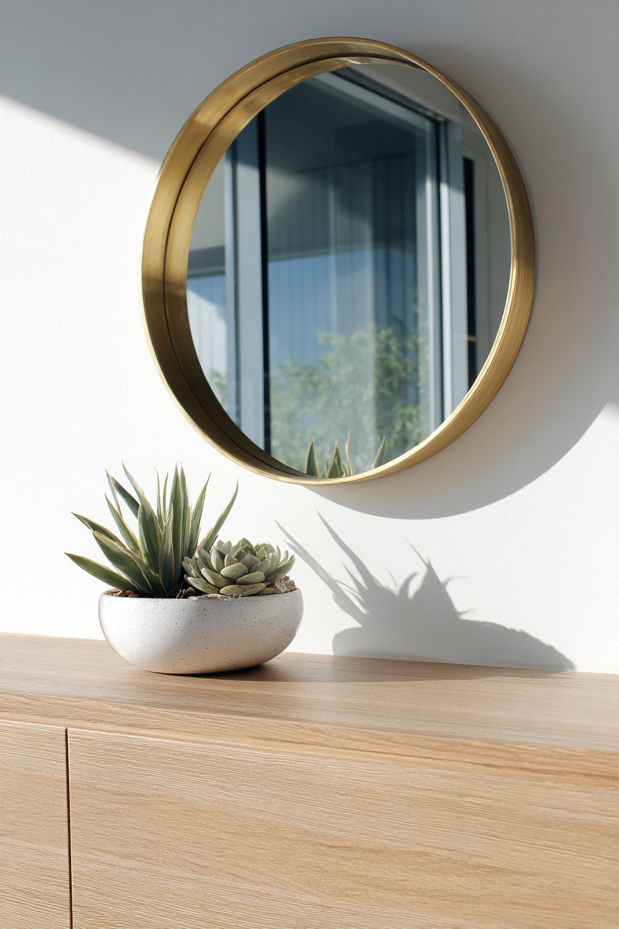 Contemporary Entryway Mirror Statement