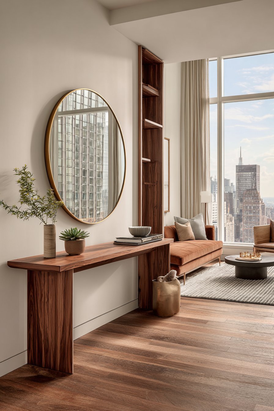 Contemporary Entryway Mirror Statement
