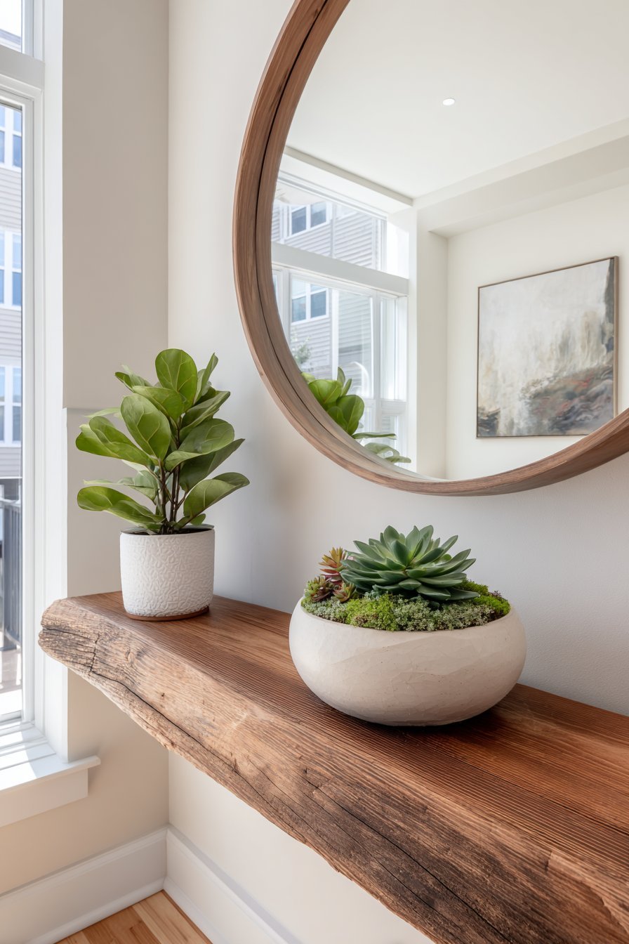 Contemporary Entryway Mirror Statement