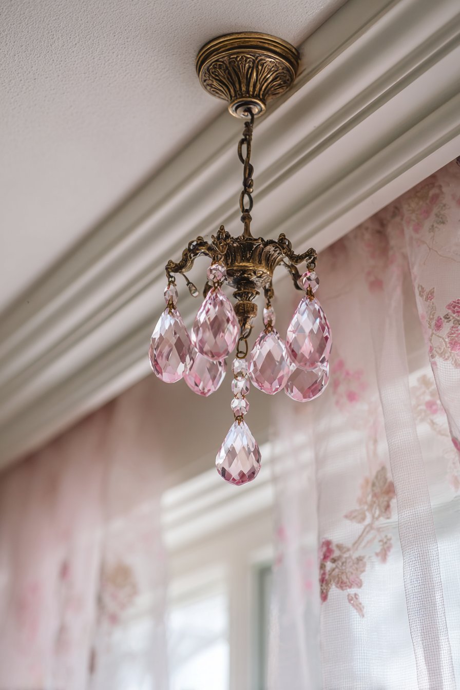 Crystal Chandelier Ceiling Detail
