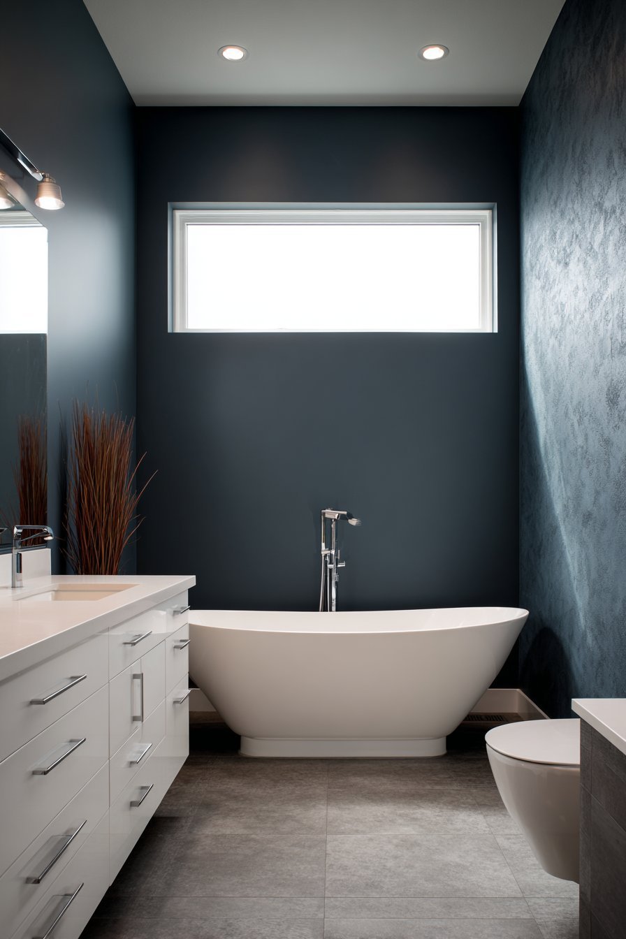 Dramatic Charcoal Gray Intimacy