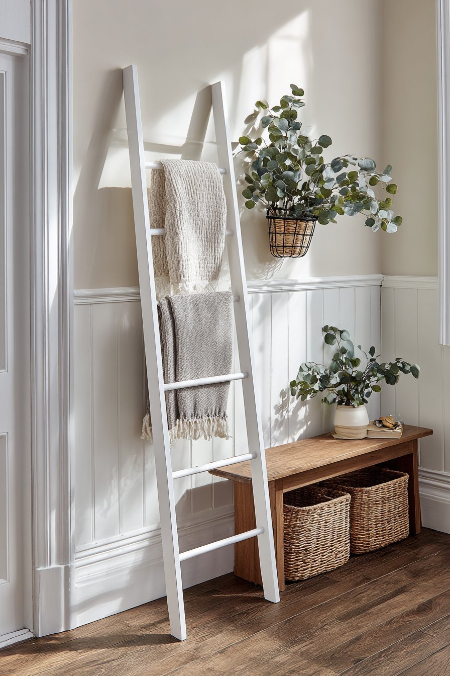 Farmhouse Vintage Ladder Display