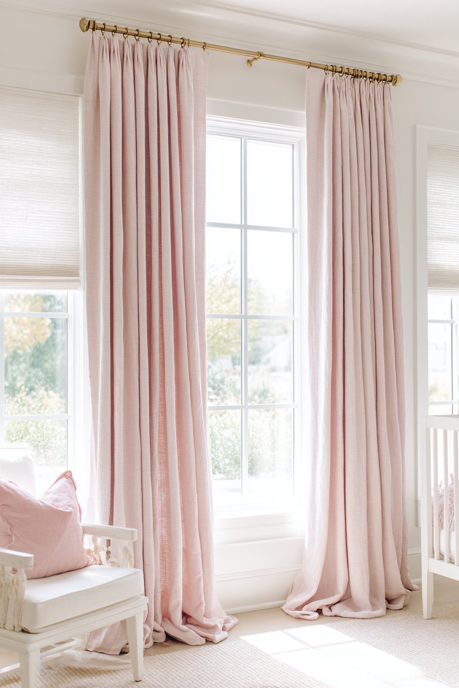 Elegant Blush Pink Window Treatments