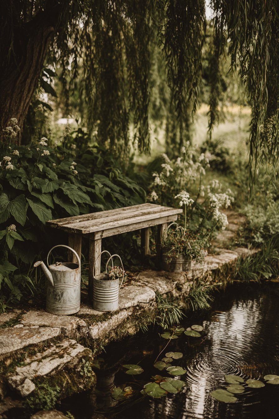 Tranquil Stone Trough Fountain