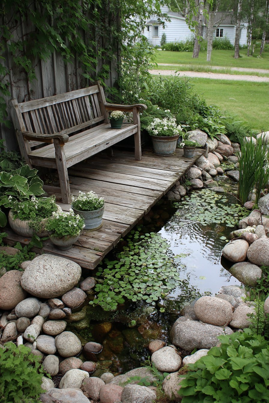 Tranquil Stone Trough Fountain
