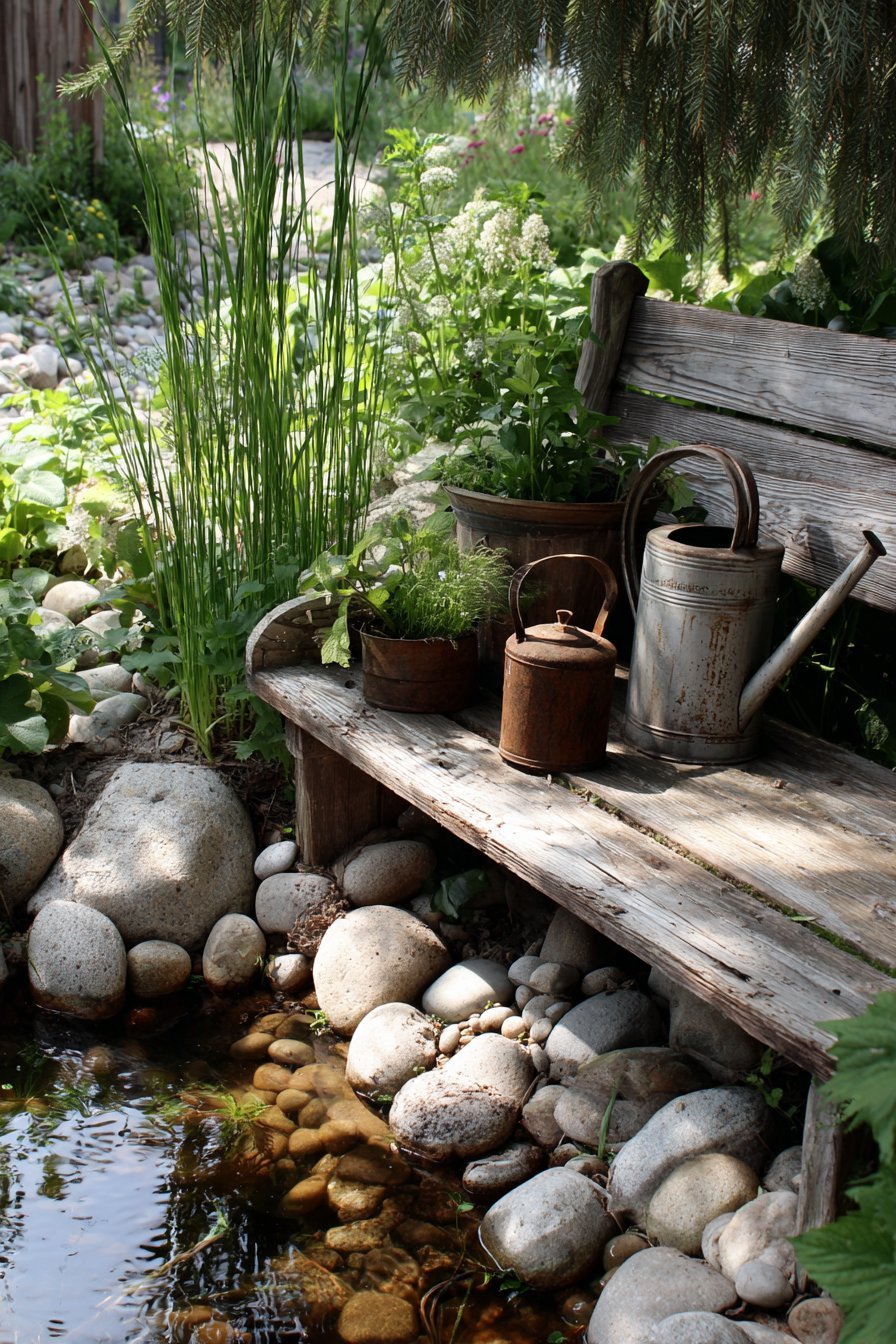 Tranquil Stone Trough Fountain