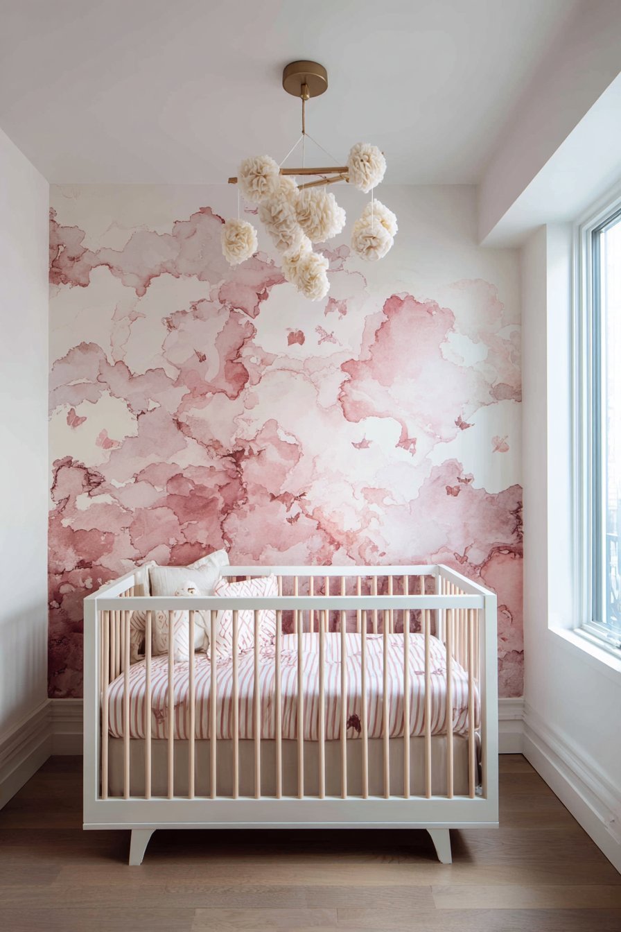 Watercolor Butterfly Mural