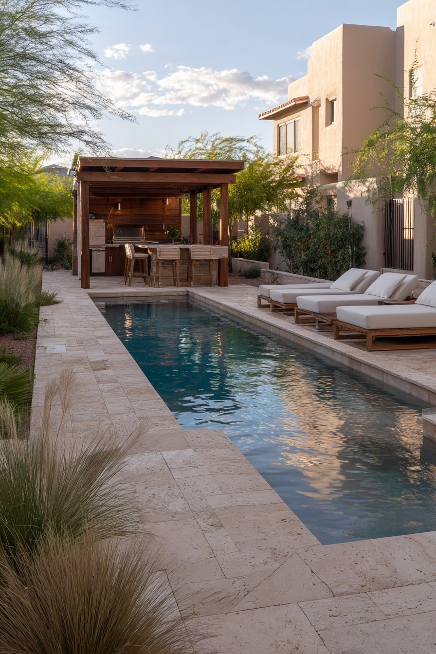 Resort-Style Pool with Outdoor Kitchen