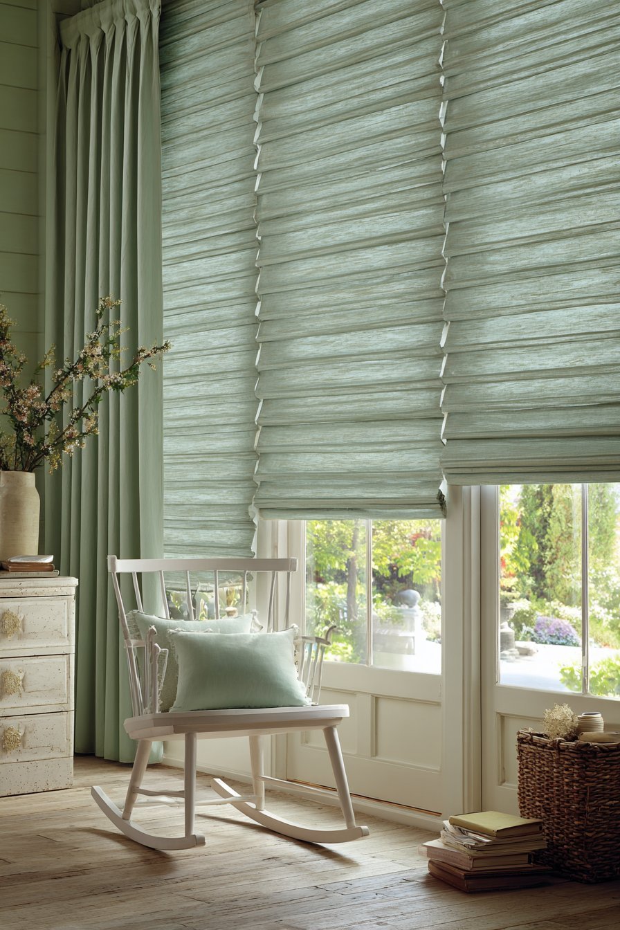 Layered Sage Window Treatment